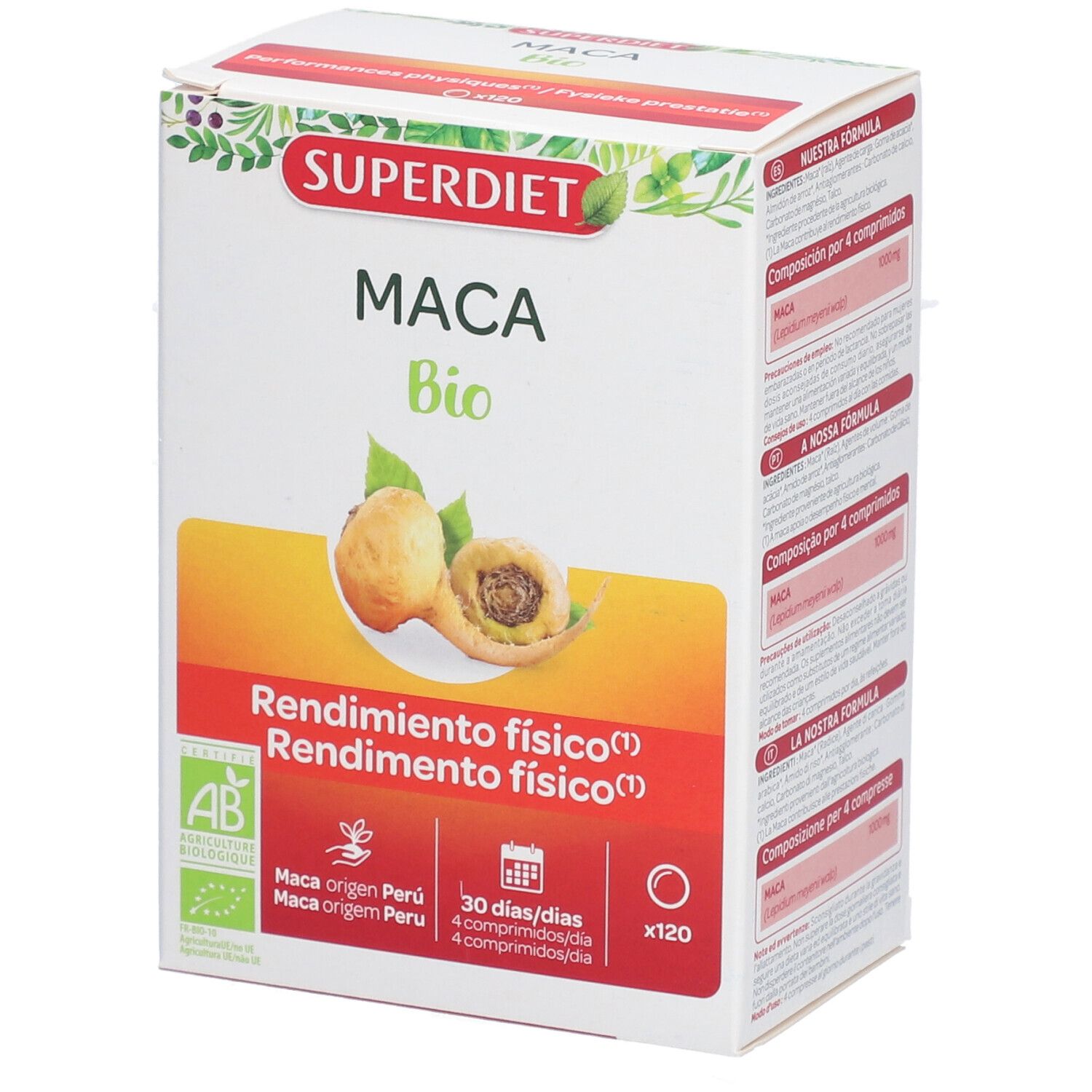 SUPERDIET Maca Bio Performances physiques