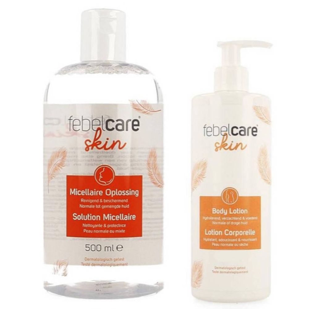 febelcare® skin Bpdylotion und Mizellenreinigungslösung