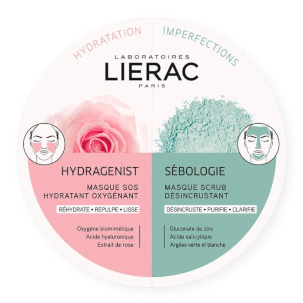 LIERAC Duo Maske Hydragenist + Sébologie