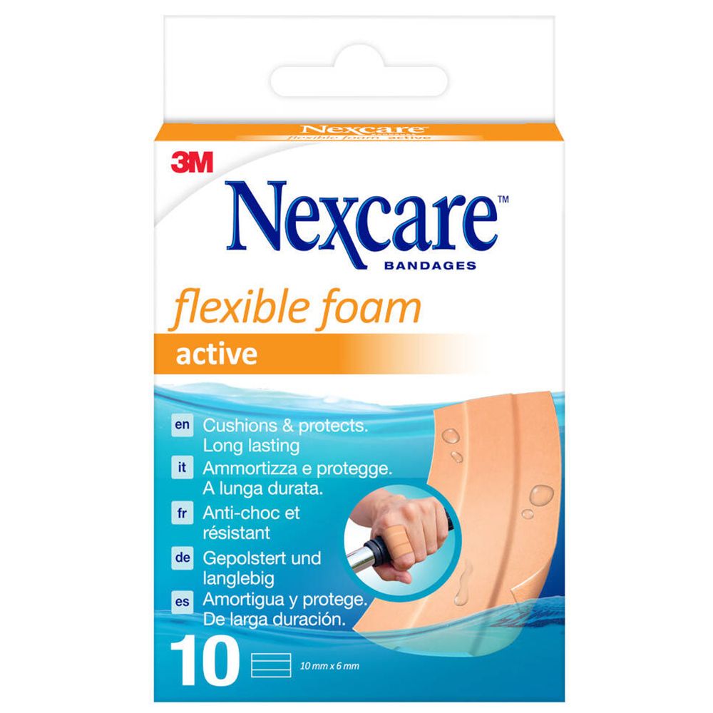 Nexcare™ flexible foam active 10 x, x 6 cm