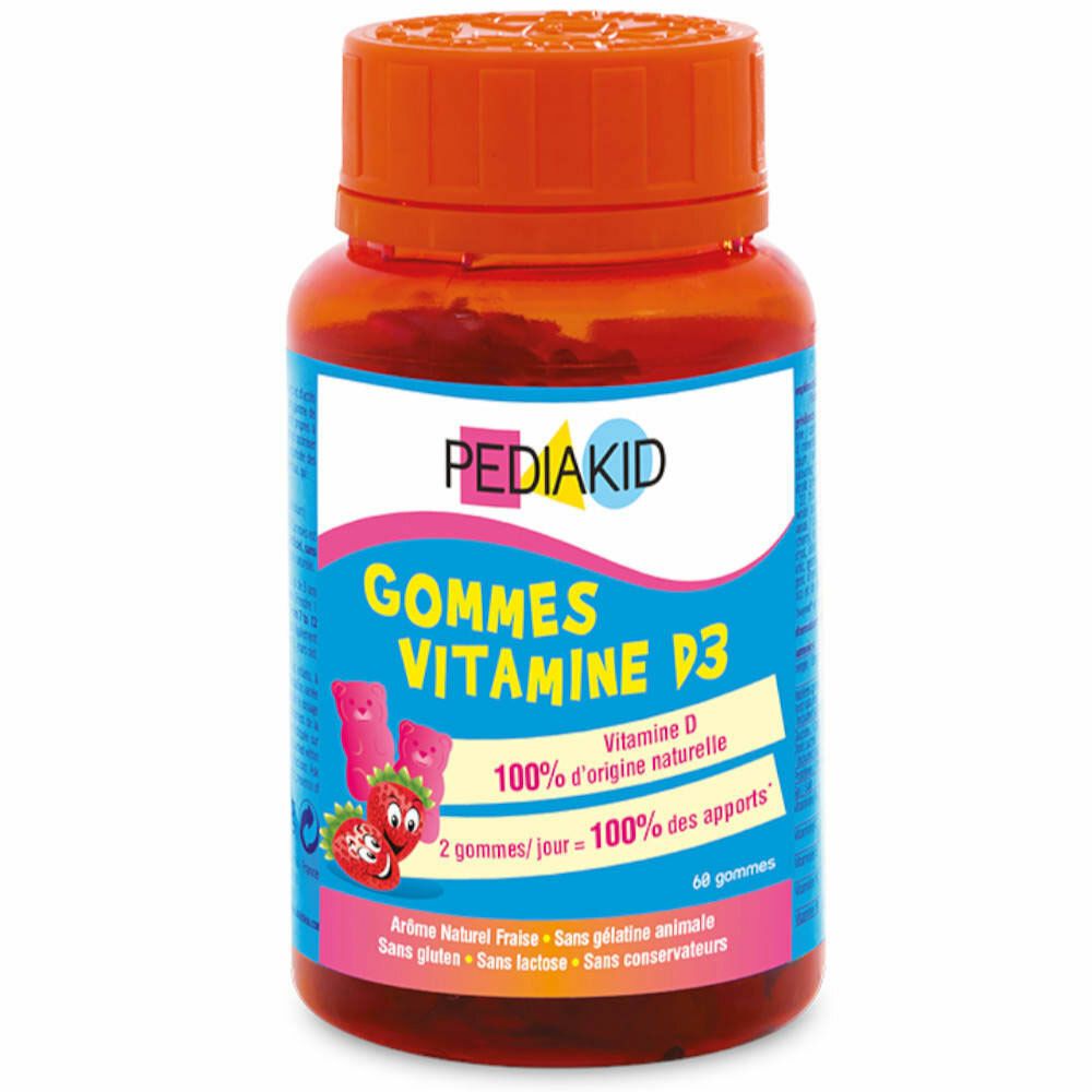 Image of PEDIAKID® Vitamin D3-Kaugummi Erdbeer-Bär