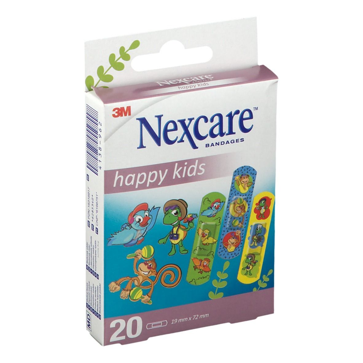Image of 3M Nexcare™ happy Kids Pflaster 19 x 72 mm