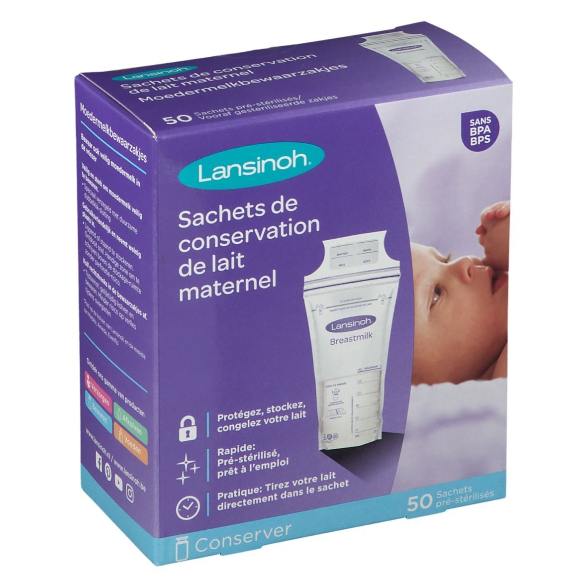 Image of Lansinoh® Beutel zur Aufbewahrung von Muttermilch