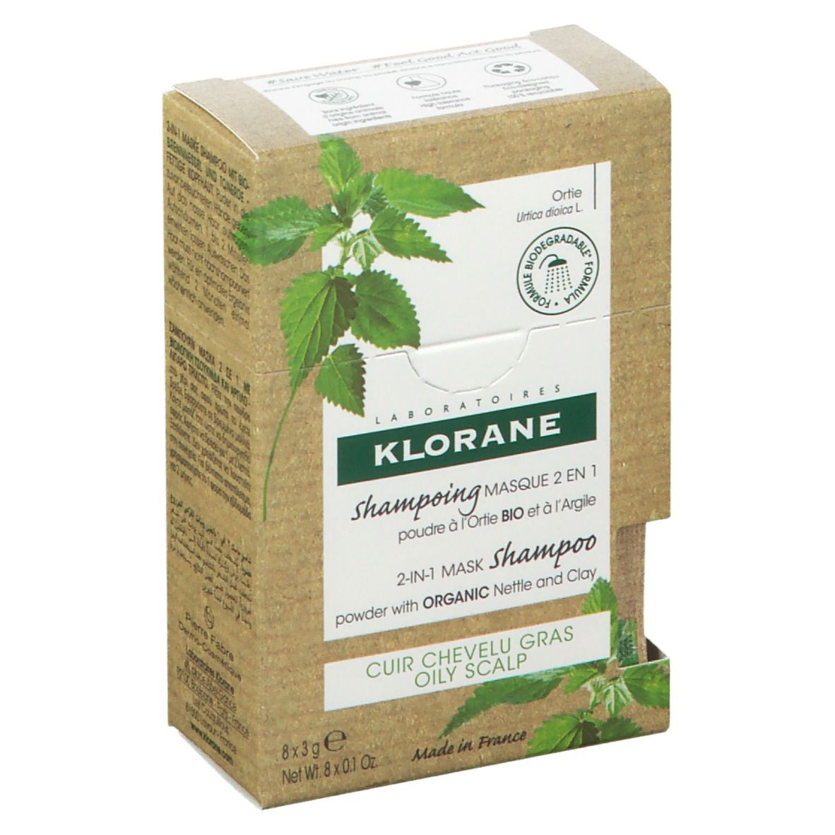 Image of KLORANE Festes Shampoo Bio-Brennnessel & Tonerde