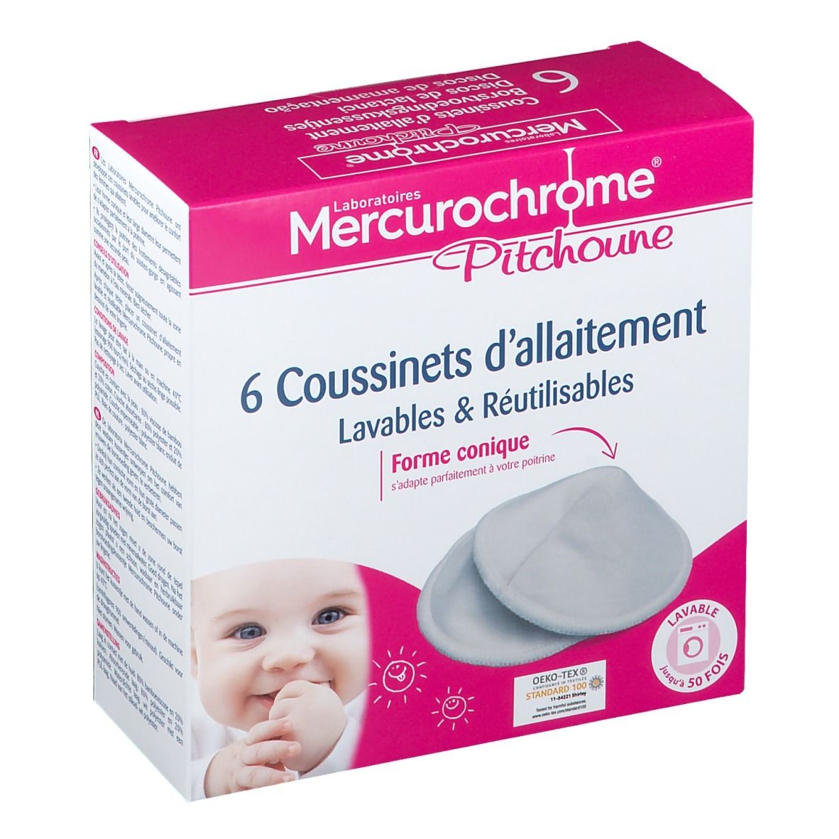 Mercurochrome Pitchounse Coussinets d'allaitement