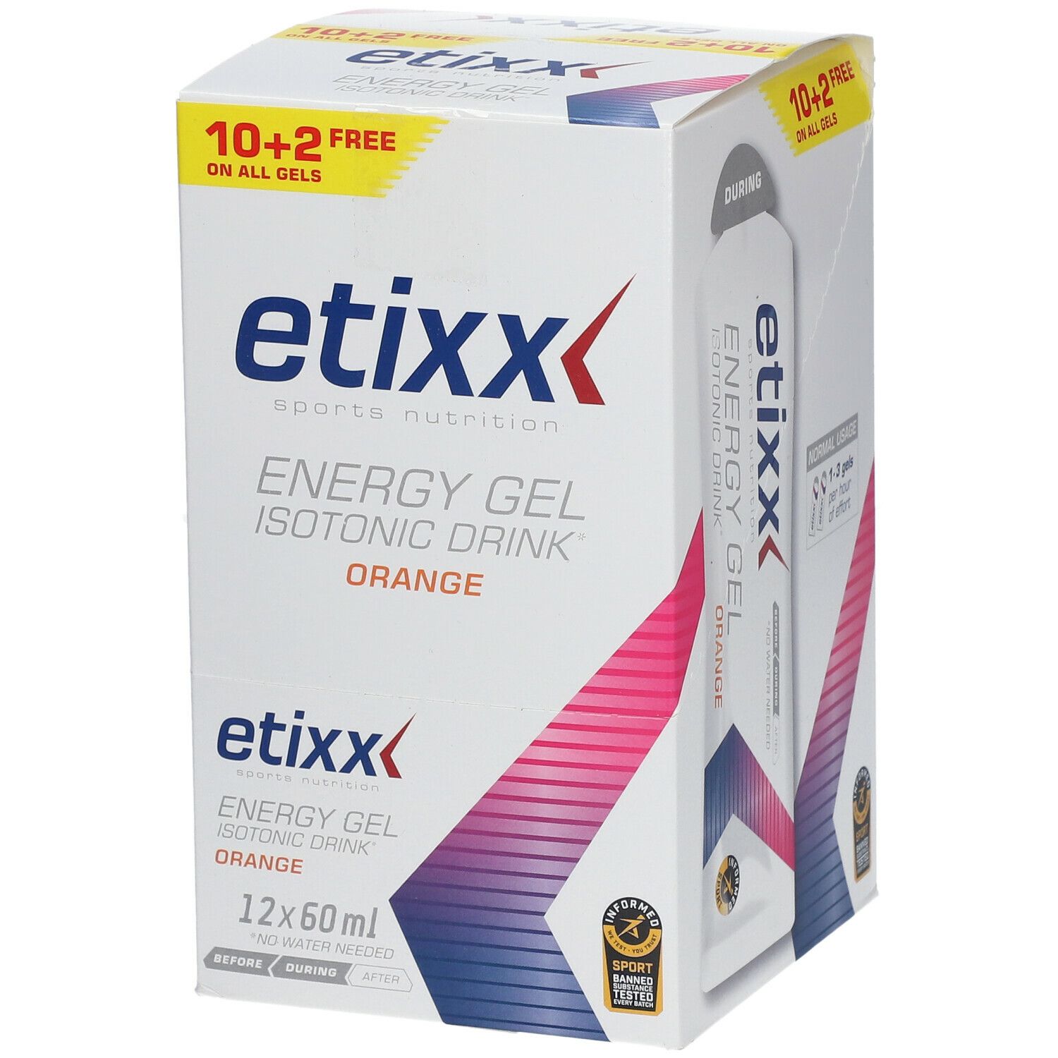Image of etixx Isotonisches Getränk Energie-Gel Orange