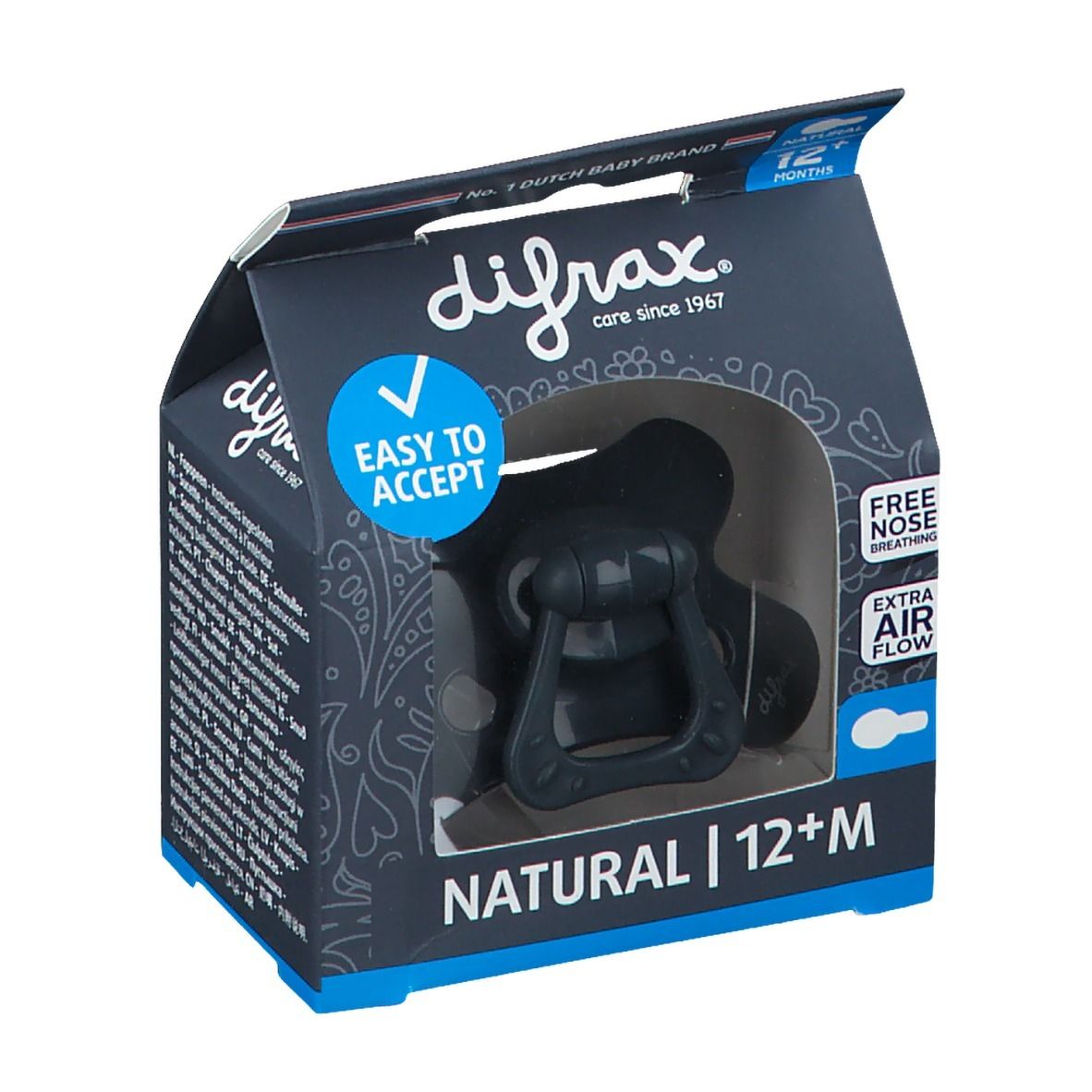 Difrax® Schnuller Natural +12 Monate - Evening