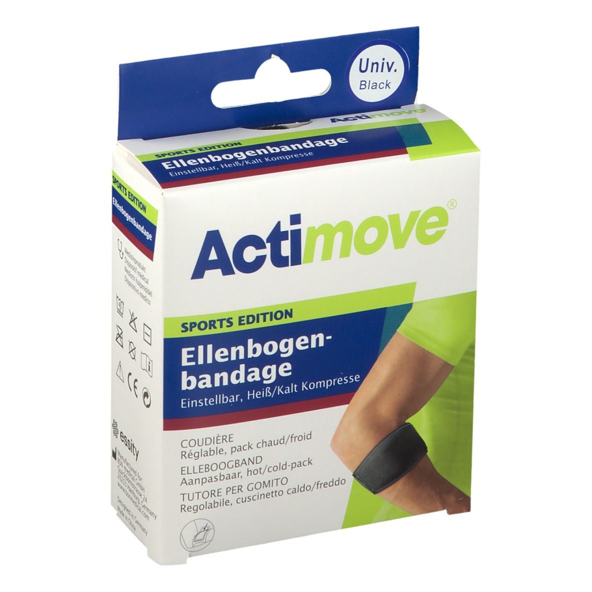 Image of Actimove® SPORTS EDITION Verstellbare Ellenbogenbandage Schwarz