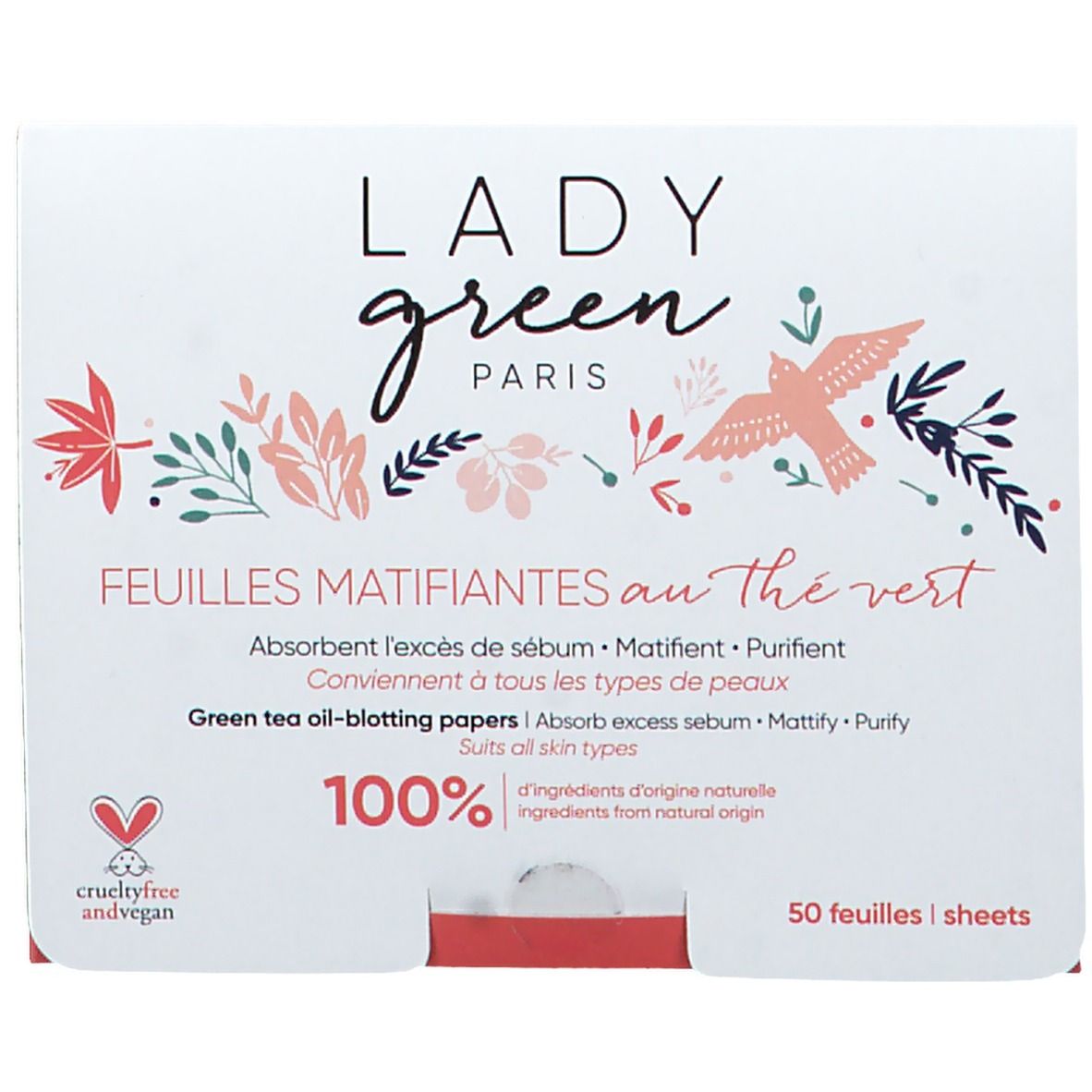 LADY green mattierende Reinigungstücher