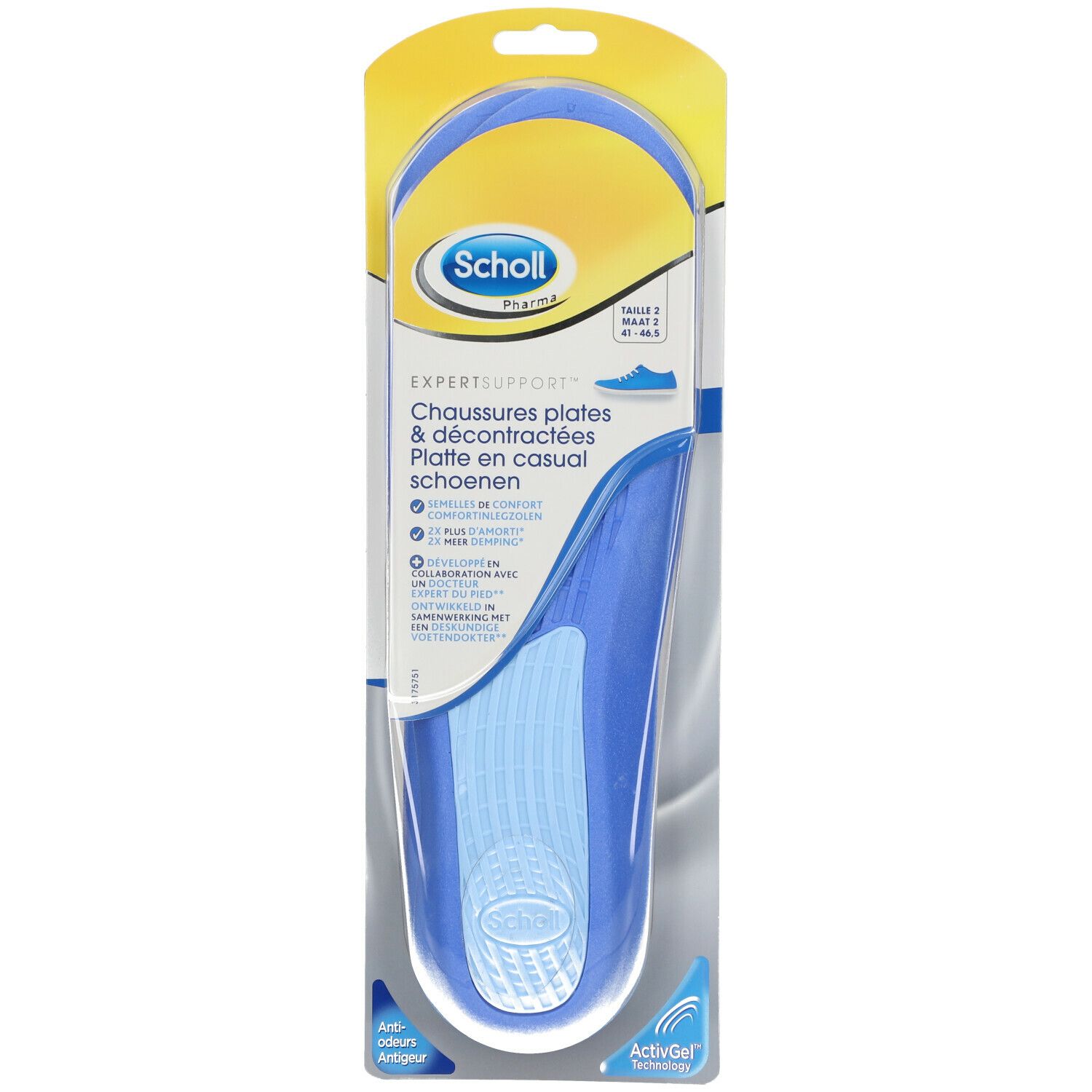 Scholl® Einlegesohlen ActivGel™ Flache & lässige Schuhe Größe 41,5 - 46,5