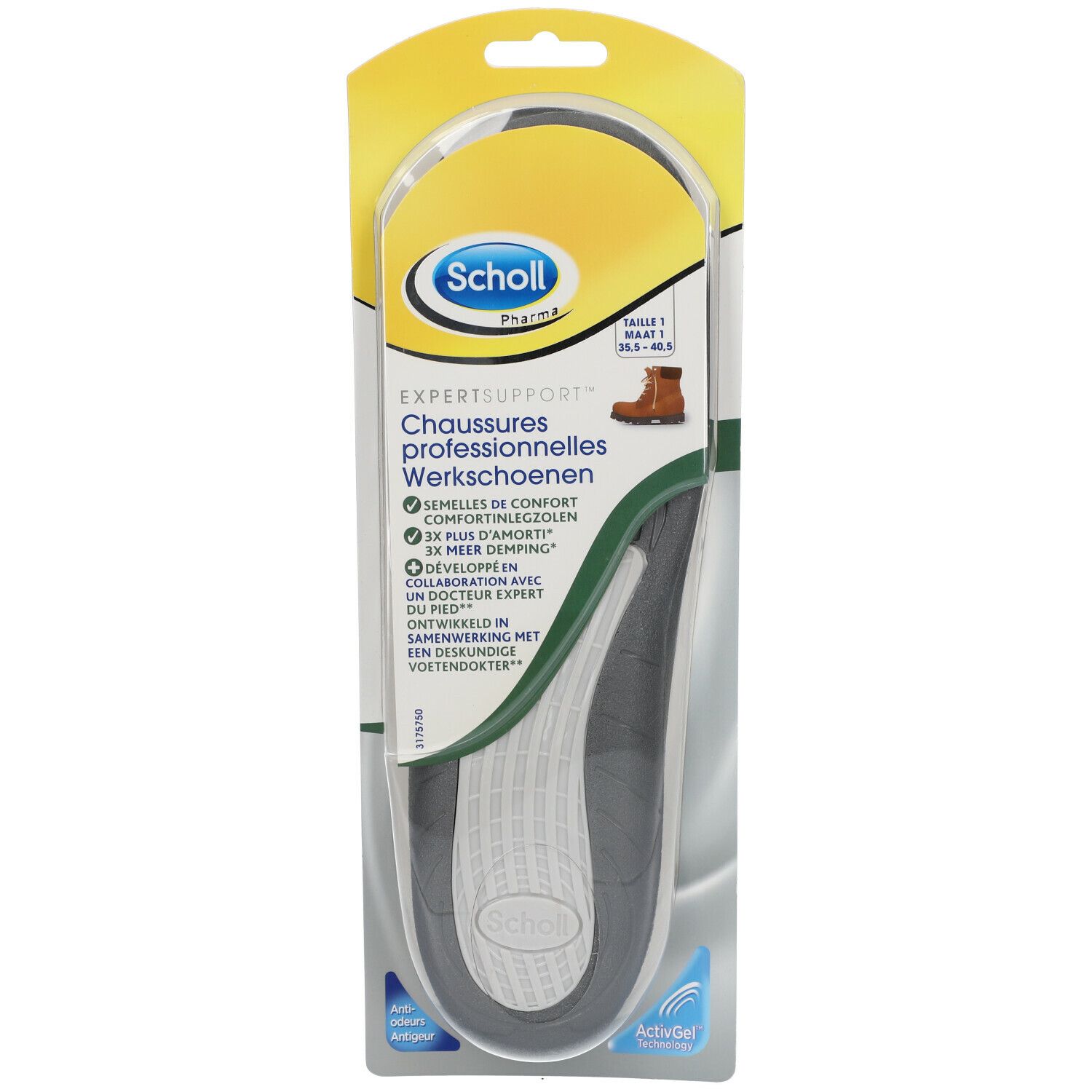 Scholl® ActivGel™ Einlegesohlen Professionelle Schuhe Größe 1