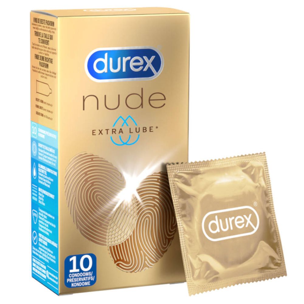 Image of durex® Nude Extra Lube Kondome Skin to Skin Sensation