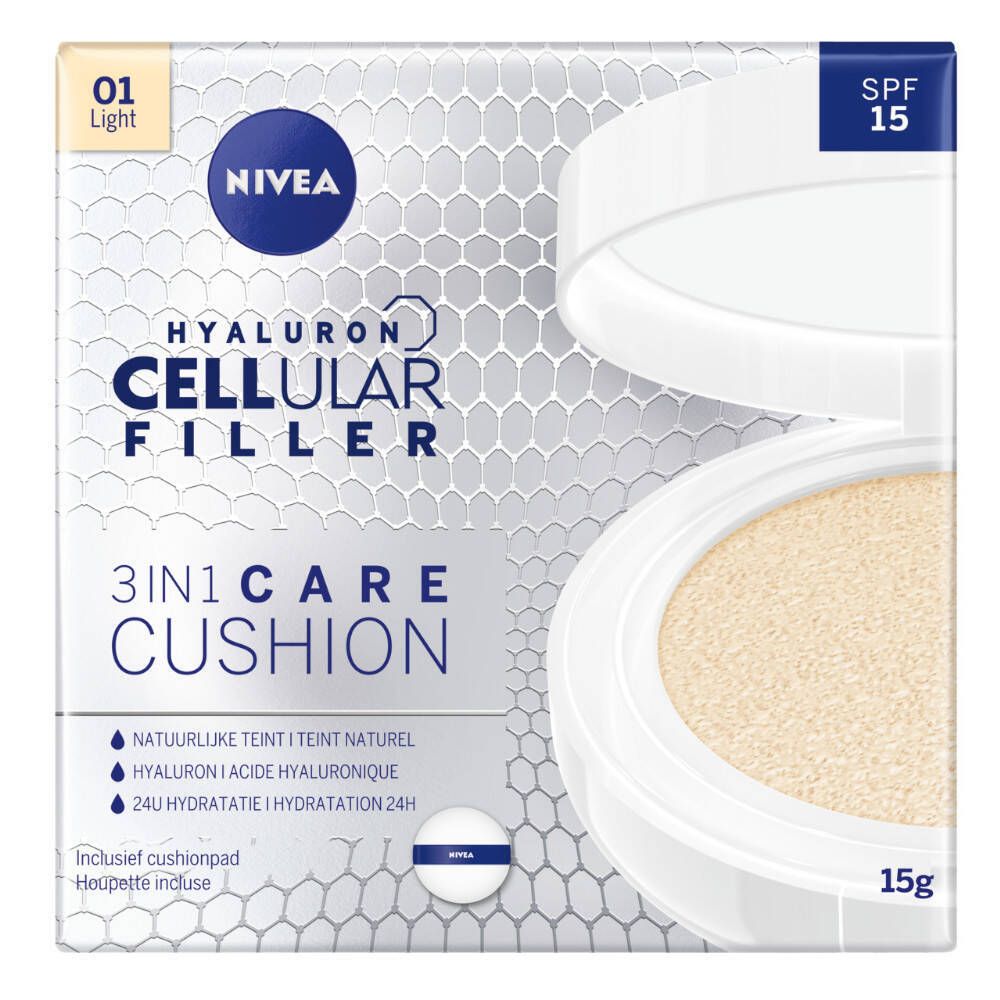 Image of NIVEA Hyaluron CELLular Filler 3-en-1 Soin Cushion 01 Light