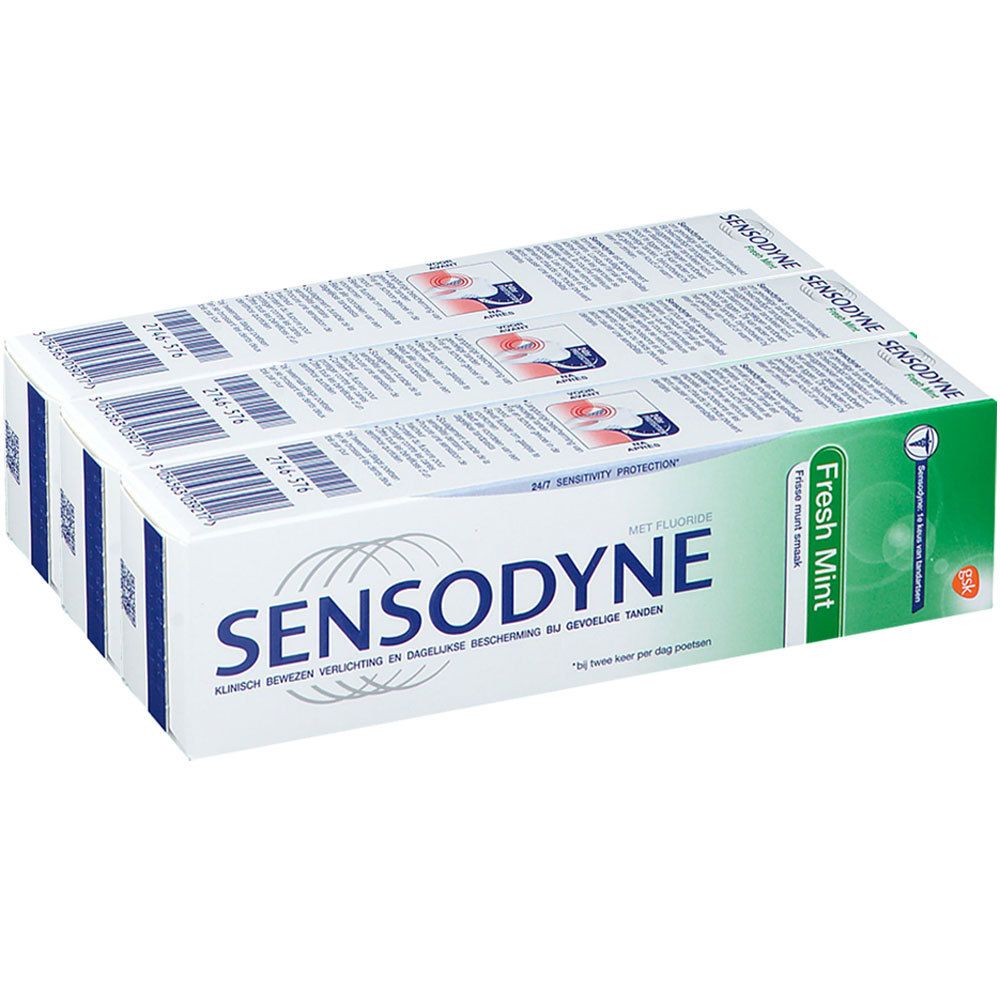 Image of SENSODYNE® Fresh Mint Zahnpasta Dreierpack