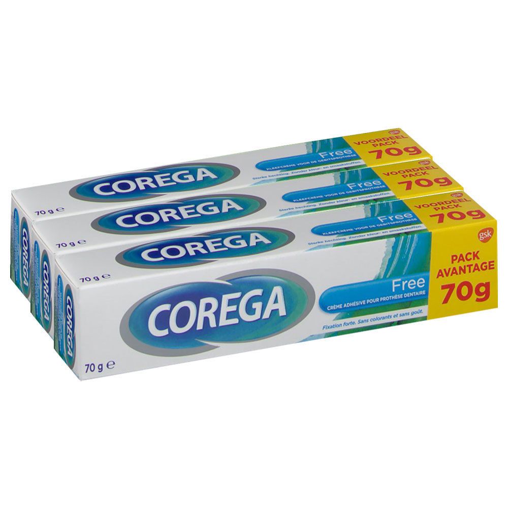 Image of Corega® Free Haftcreme für Zahnprothesen Dreierpack
