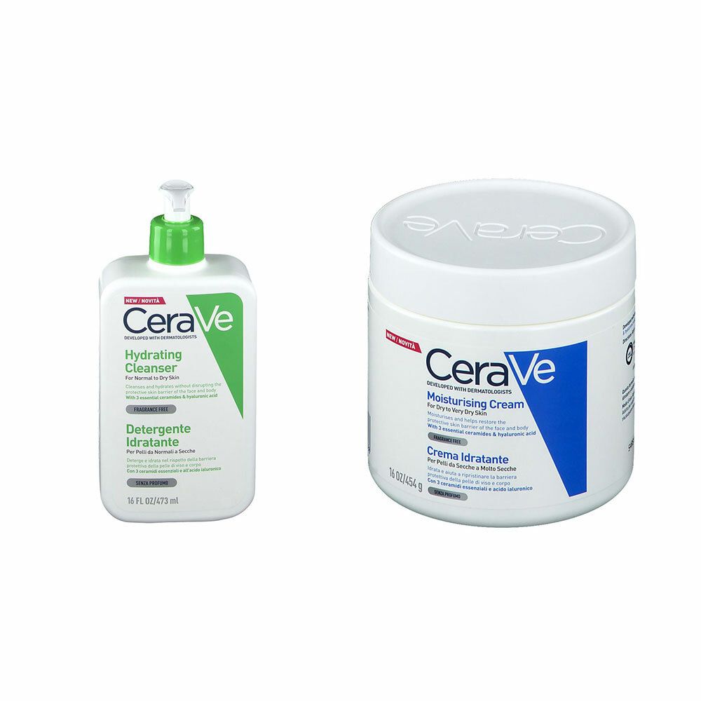 Image of CeraVe Feuchtigkeitscreme + Feuchtigkeitsspendender Reiniger
