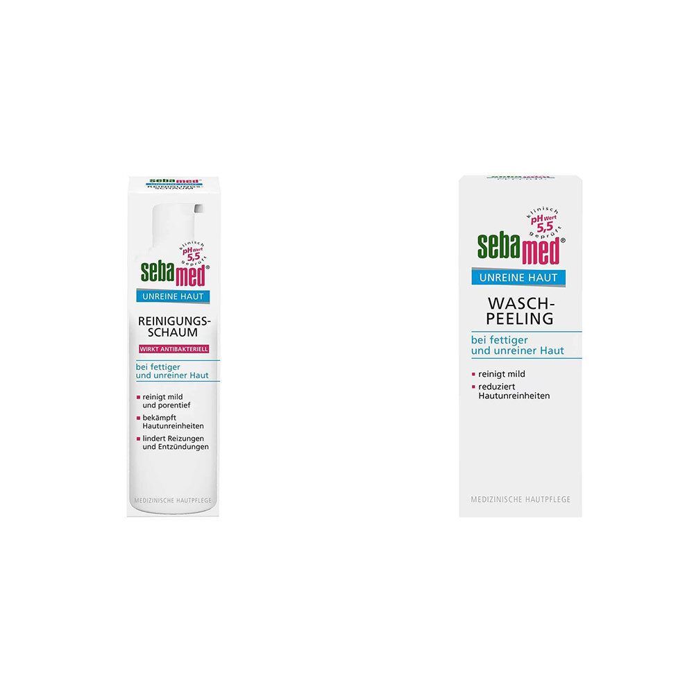 sebamed® Unreine Haut Wasch-Peeling + Reinigungsschaum