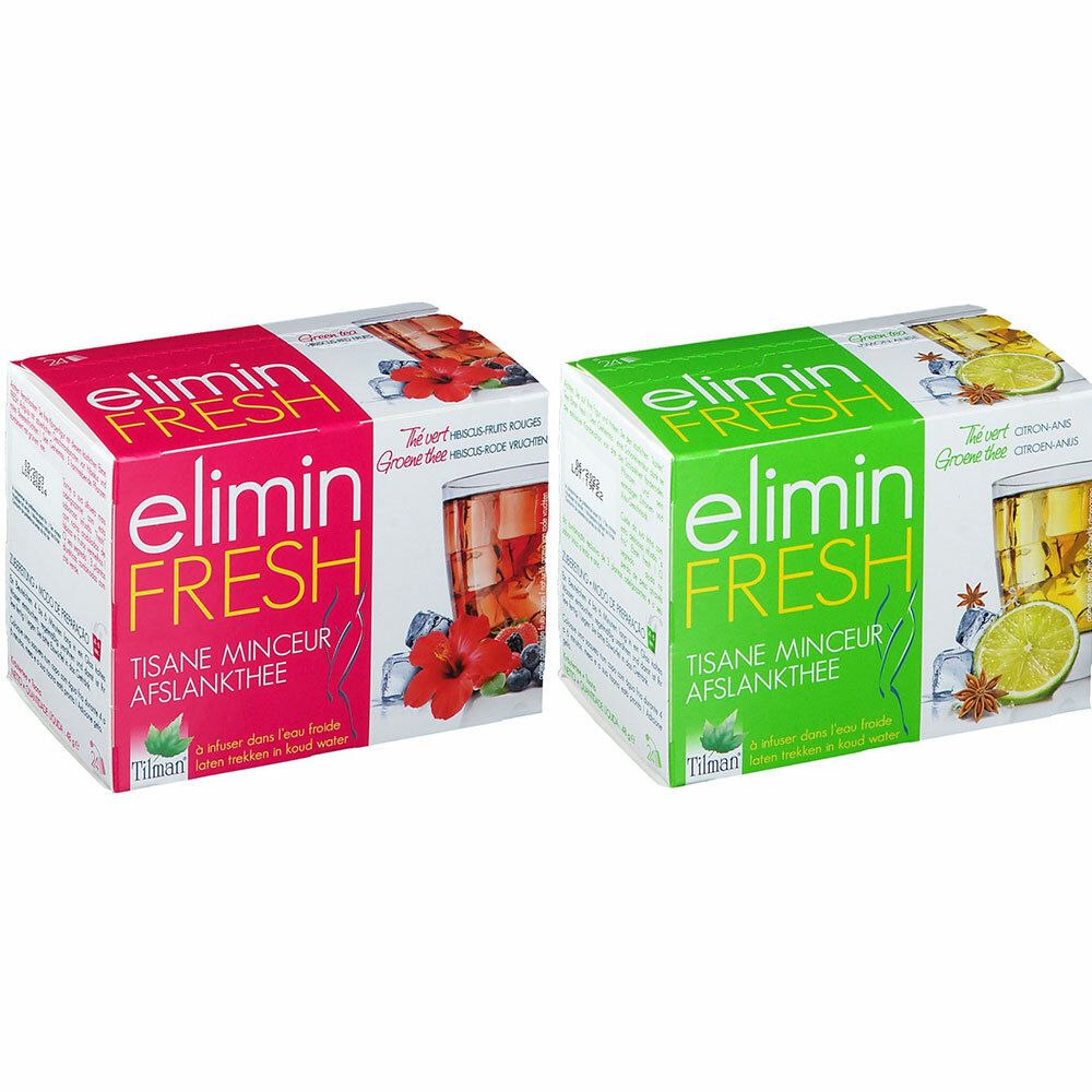 Image of Tilman® elimin fresh Abnehmtee Grüner Tee + elimin fresh Abnehmtee mit Grünem Tee mit Hibiskus & Beeren