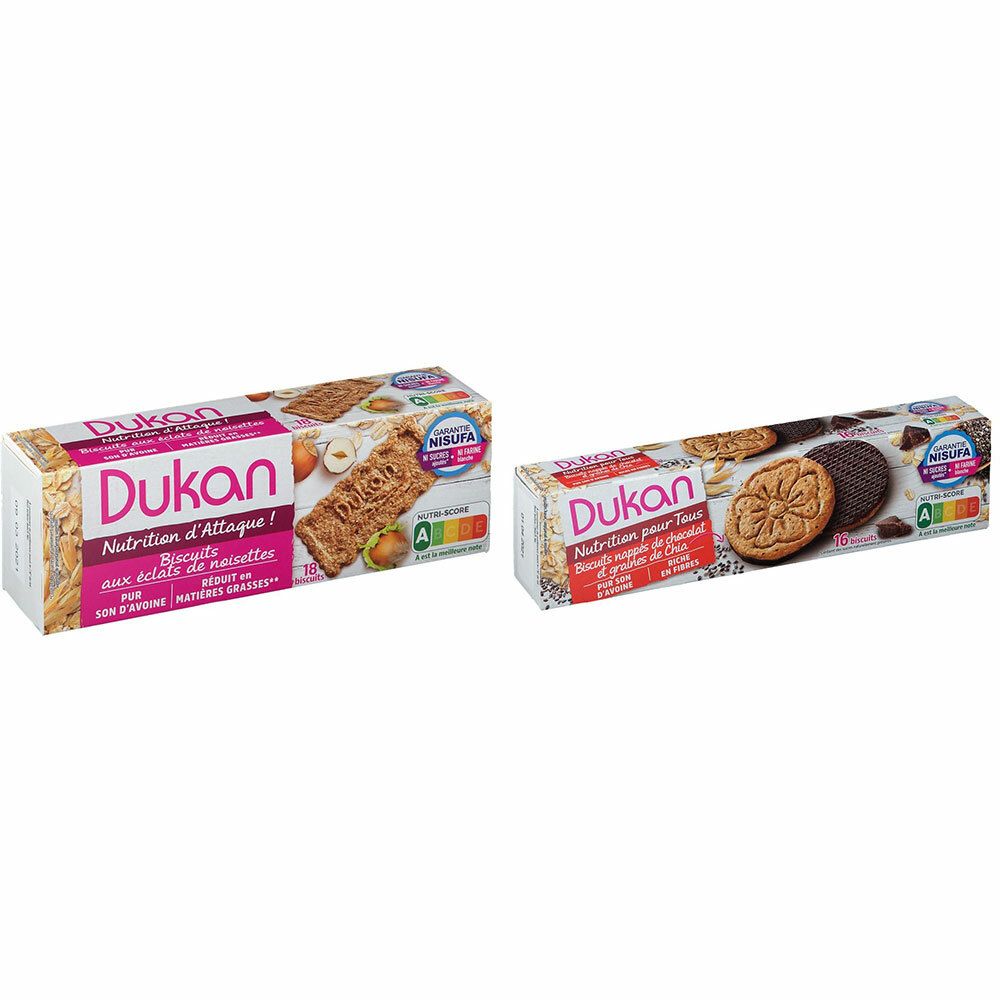 Image of Dukan® Chiasamenkekse mit Schokoladenglasur + Haselnusskekse