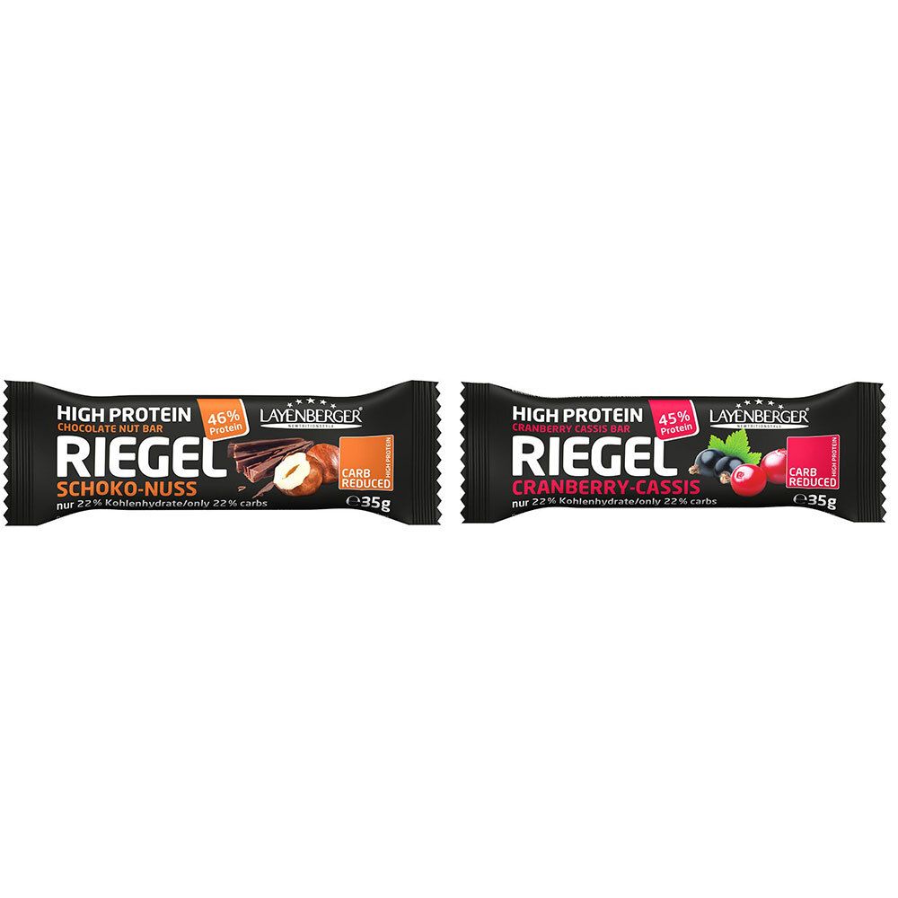 Image of LAYENBERGER® High Protein Riegel Schoko-Nuss + Cranberry-Cassis