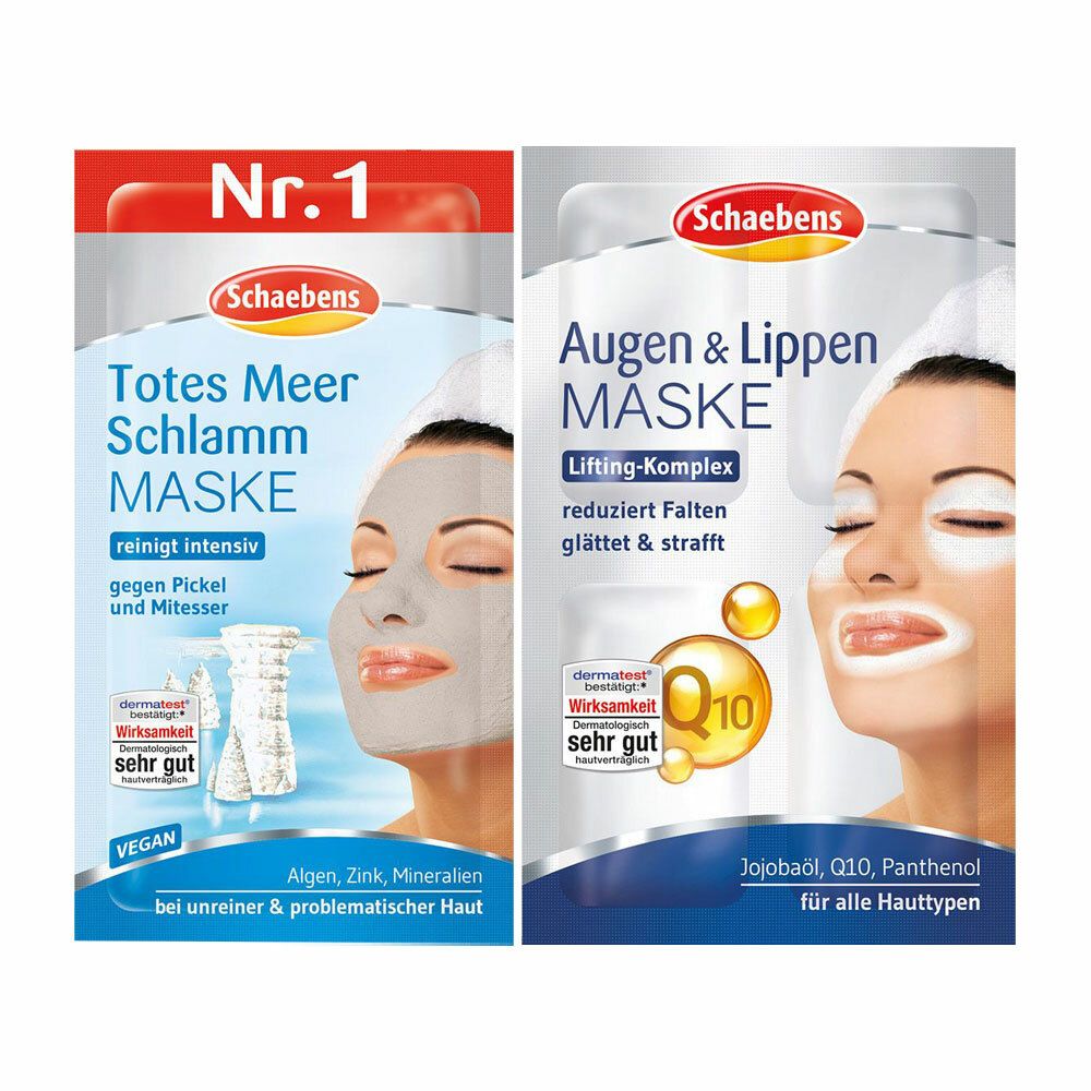 Image of Schaebens Totes Meer Schlamm Maske + Schaebens Augen & Lippen Maske
