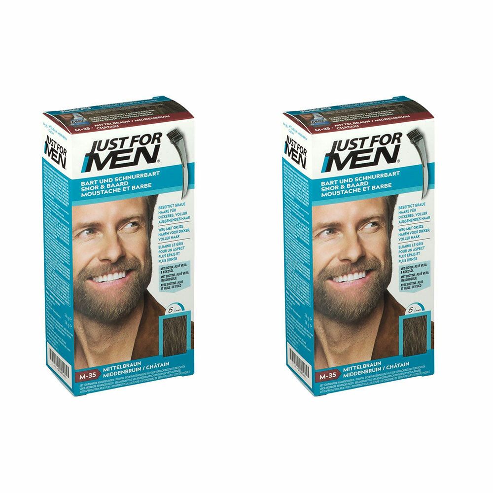 Image of JUST FOR MEN® Pflege-Brush-In-Color-Gel mittelbraun