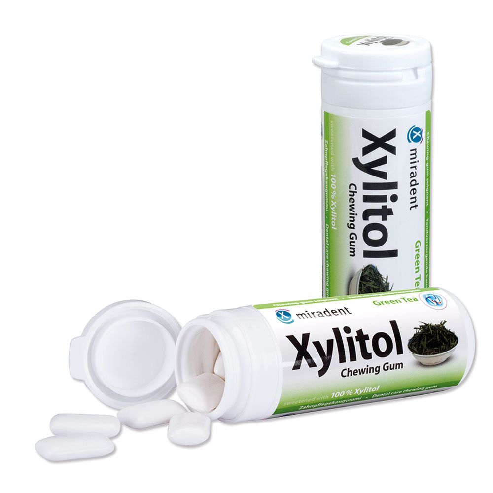 Image of miradent Xylitol Chewing Gum Green Tea