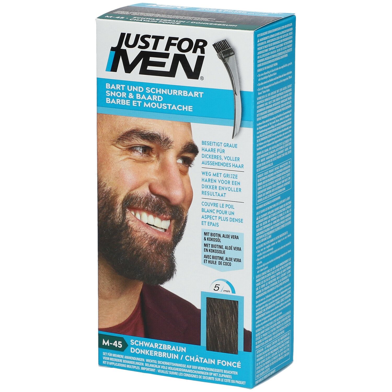Image of JUST FOR MEN® Pflege-Brush-In-Color-Gel schwarzbraun