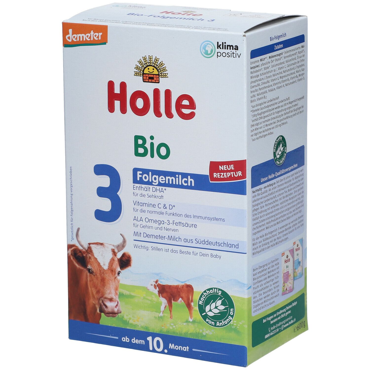 Image of Holle Bio 3 Folgemilch ab dem 10. Monat