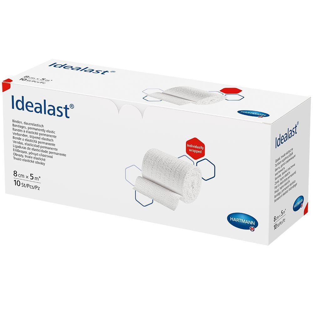 Image of Idealast® Idealbinde 8 cm x 5 m mit Verbandklammern