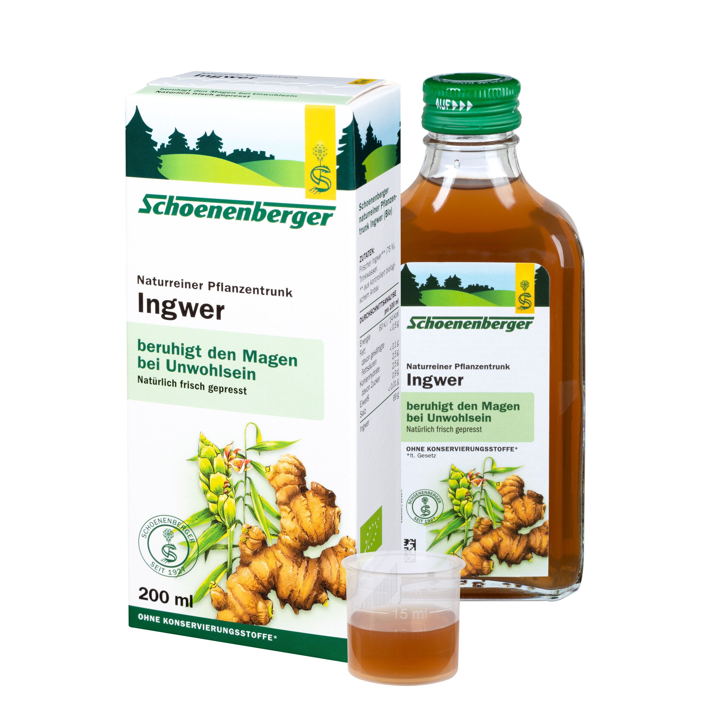 Image of Schoenenberger® Ingwer, Naturreiner Pflanzentrunk