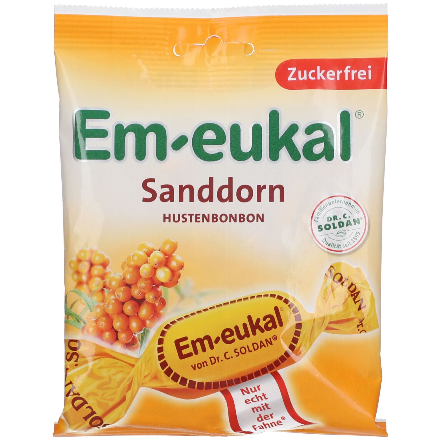 Image of Em-eukal® Bonbons Sanddorn zuckerfrei