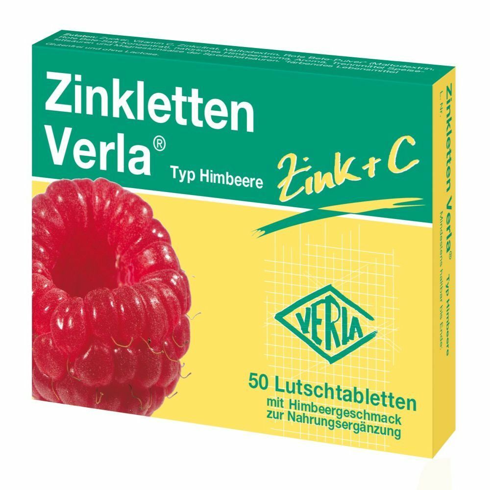 Image of Zinkletten Verla® Himbeere Lutschtabletten
