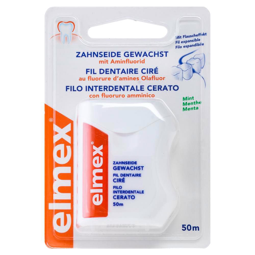 elmex Zahnseide gewachst mit Aminfluorid