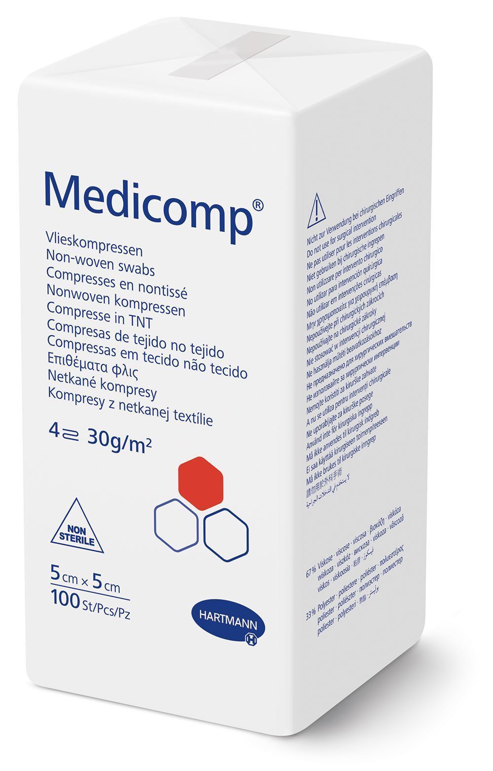 Image of Medicomp® Kompressen unsteril 5 cm x 5 cm