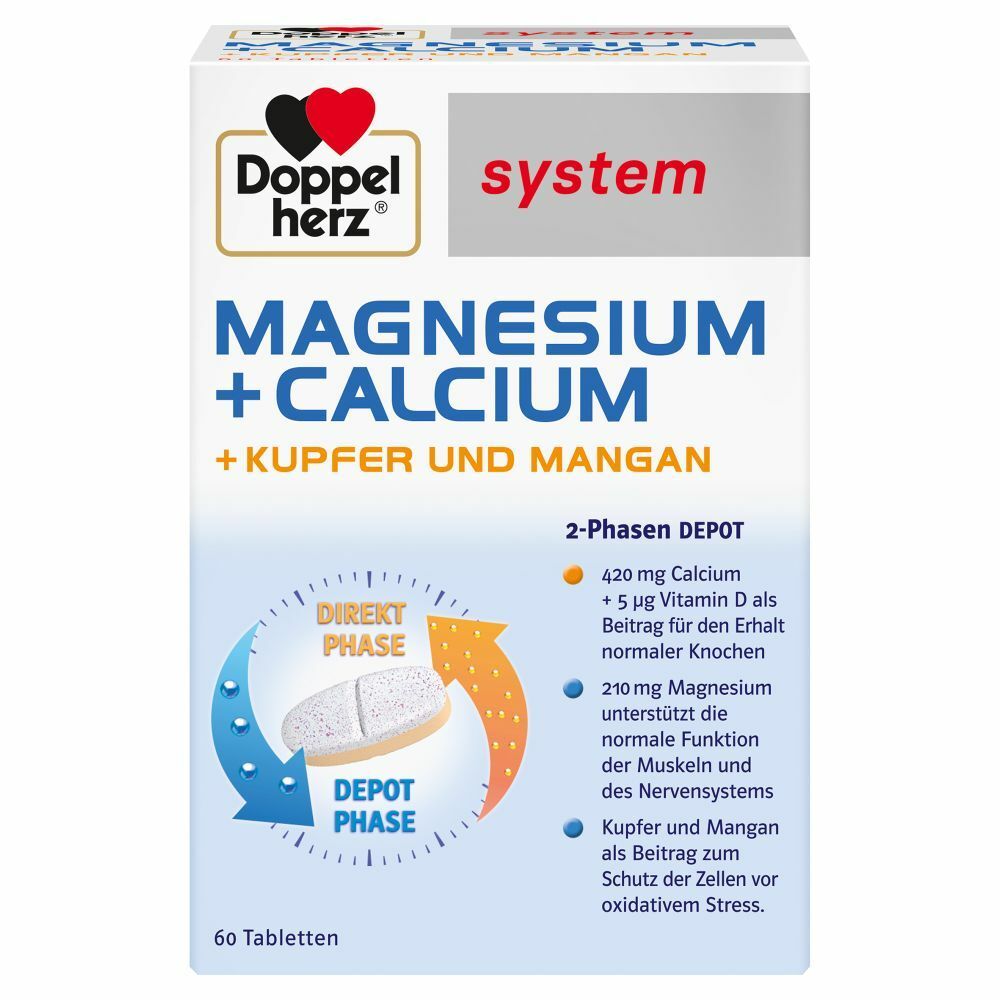 Image of Doppelherz® system MAGNESIUM + CALCIUM + KUPFER UND MANGAN