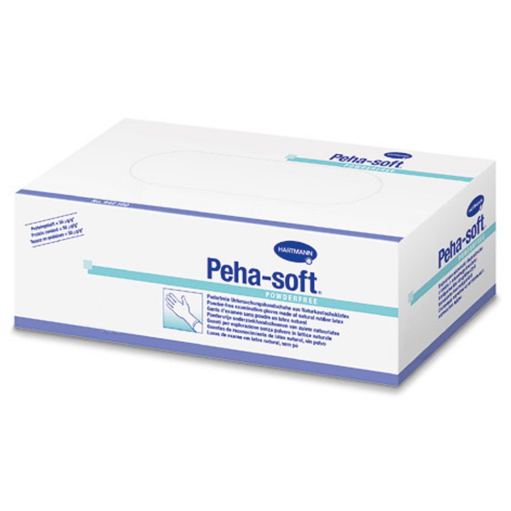 Image of Peha-soft® powderfree aus Latex Untersuchungshandschuhe Gr. L 8 - 9