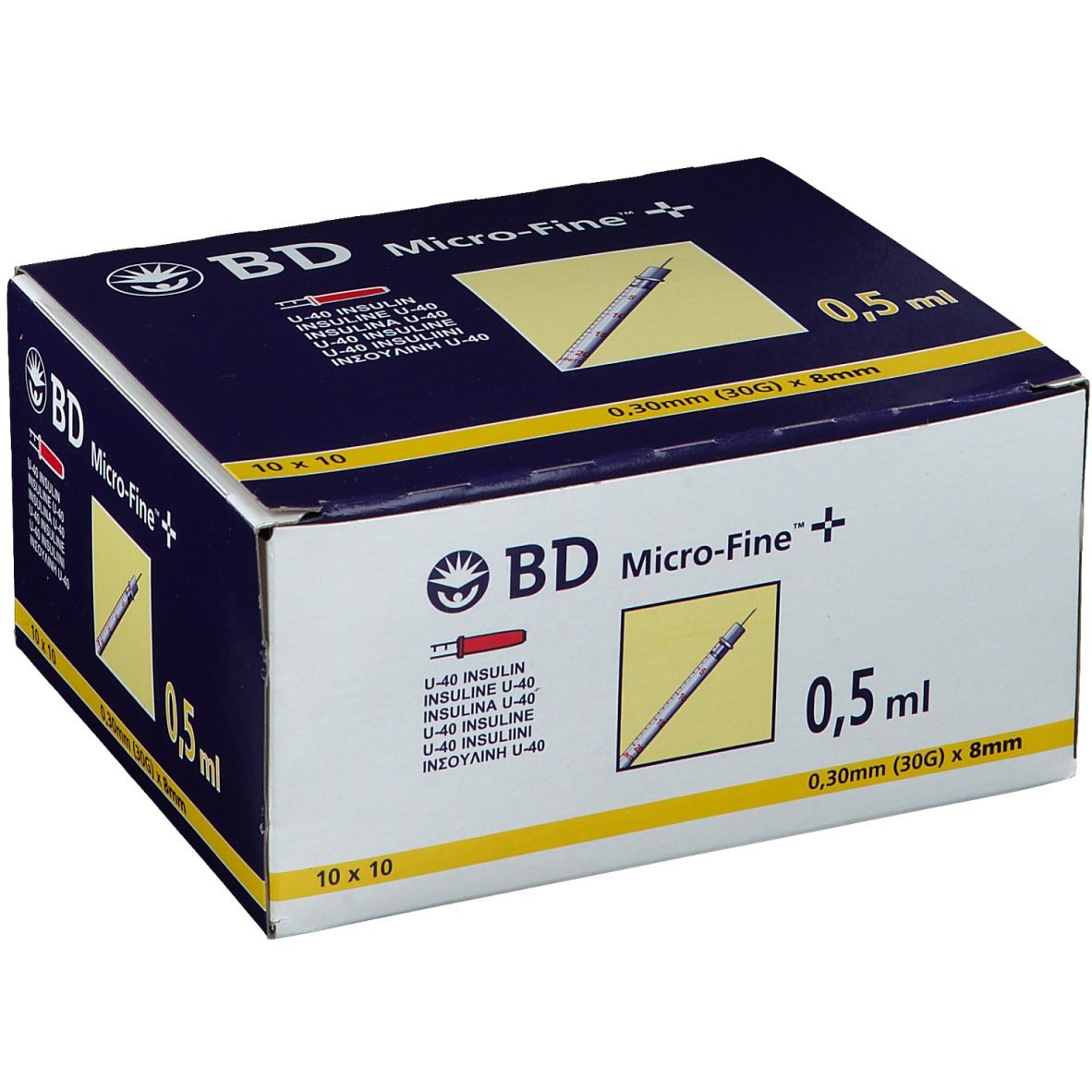 Image of BD Micro FINE™+ U 40 Insulinspritzen 8 mm