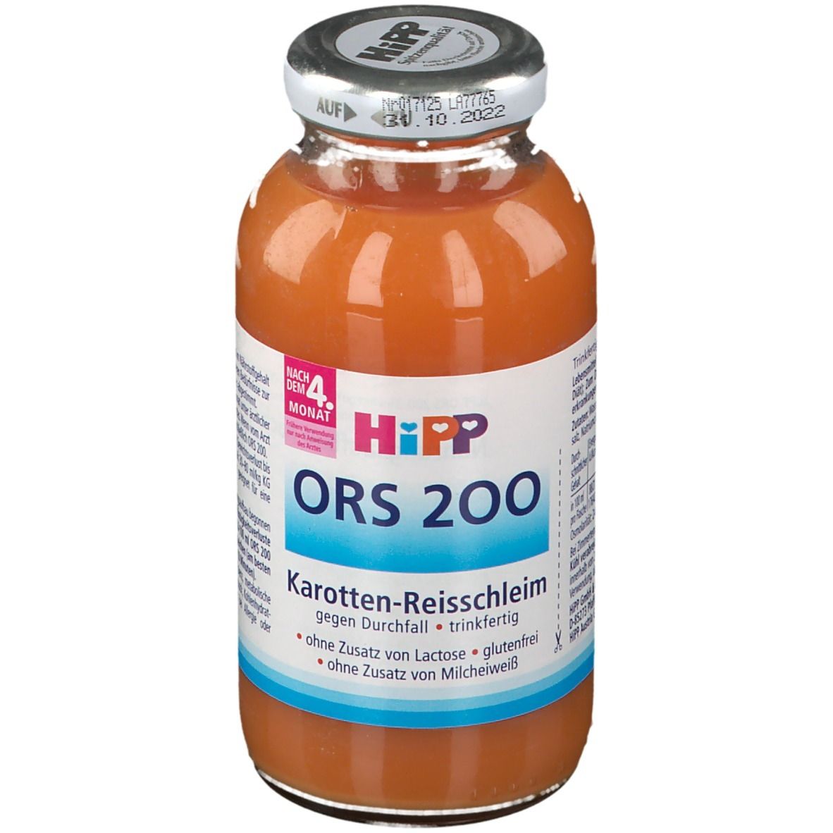 Image of Hipp ORS 200 Karotten-Reisschleim Spezialnahrung ab dem 5. Monat