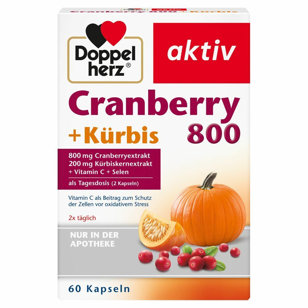 Image of Doppelherz® aktiv Cranberry + Kürbis + Vitamin C + Selen Kapseln