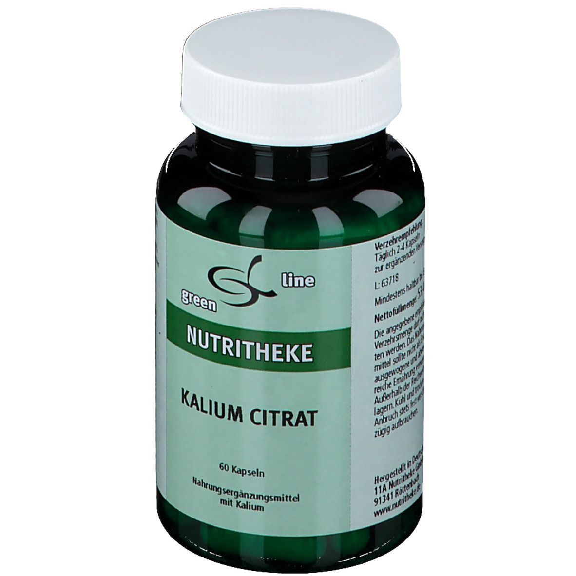 green line Citrate de potassium