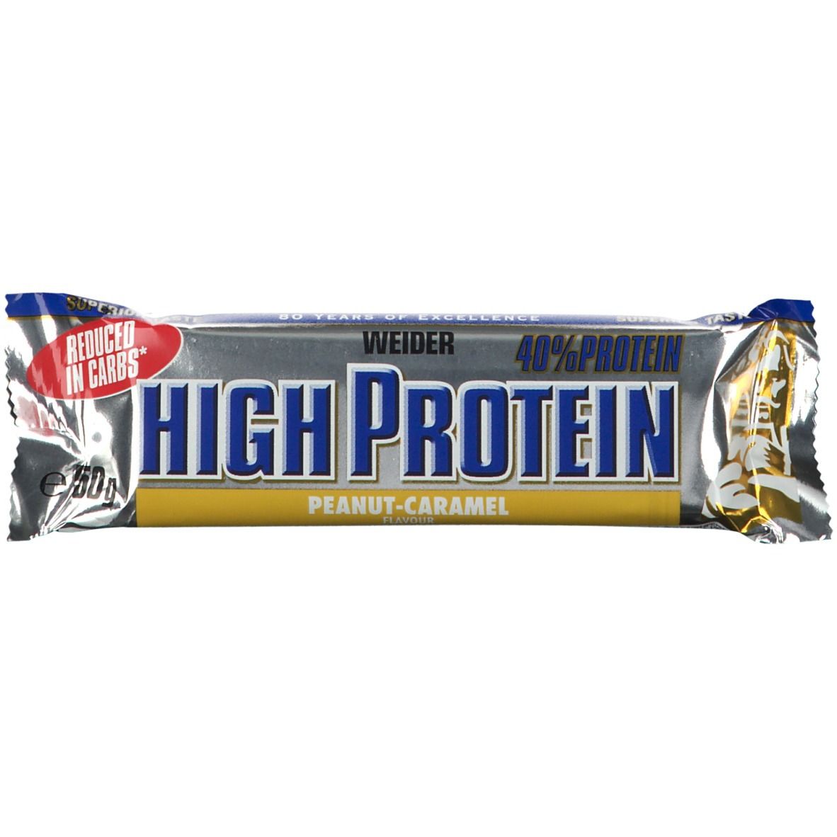 Image of Weider 40 % High Protein Low Carb, Erdnuss-Karamell, Riegel