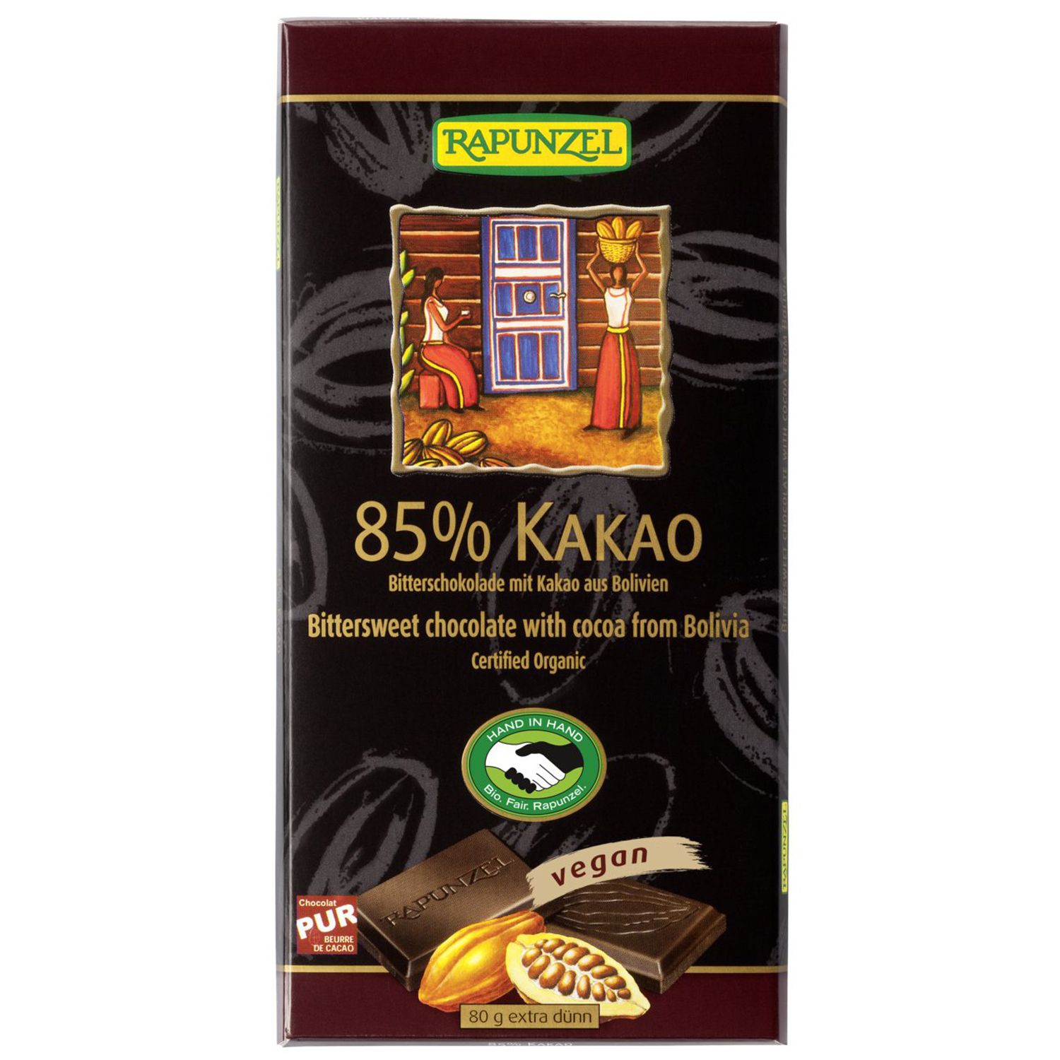 Image of RAPUNZEL Bio 85 % Kakao Bitterschokolade