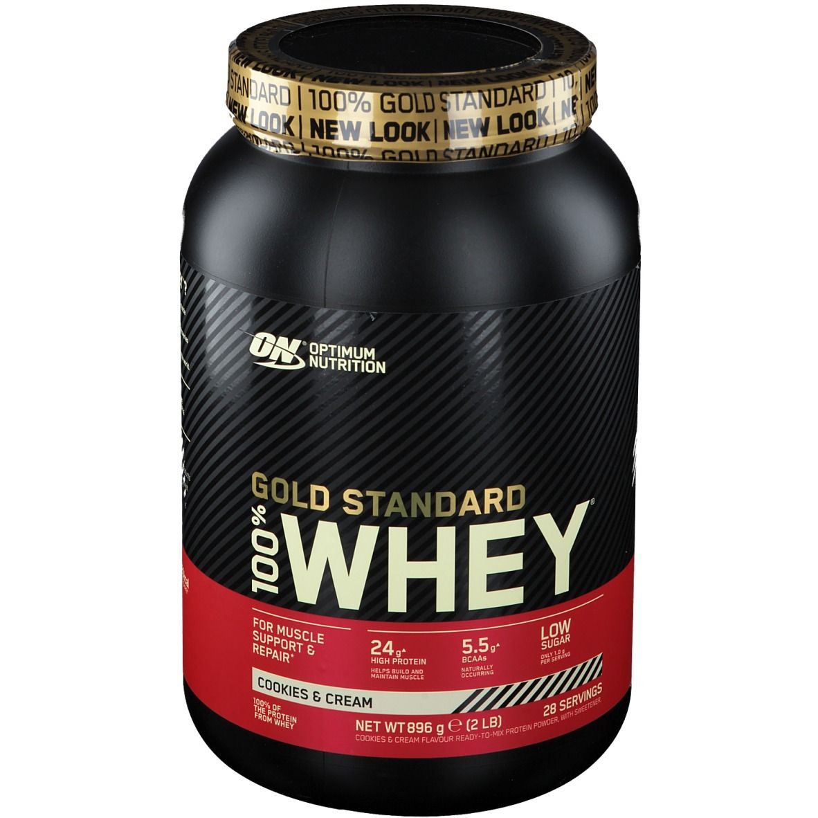 Image of Optimum Nutrition 100 % Whey Gold Standard, Cookies-Cream, Pulver