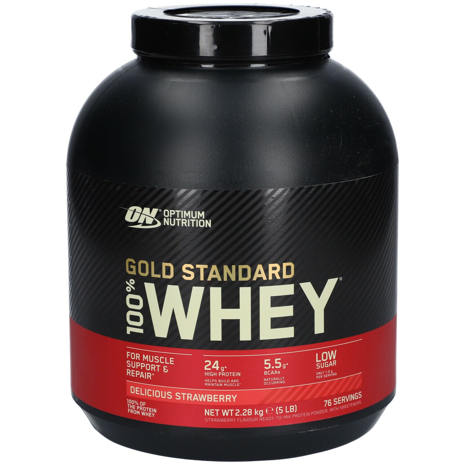 Image of Optimum Nutrition 100 % Whey Gold Standard, Delicious Strawberry