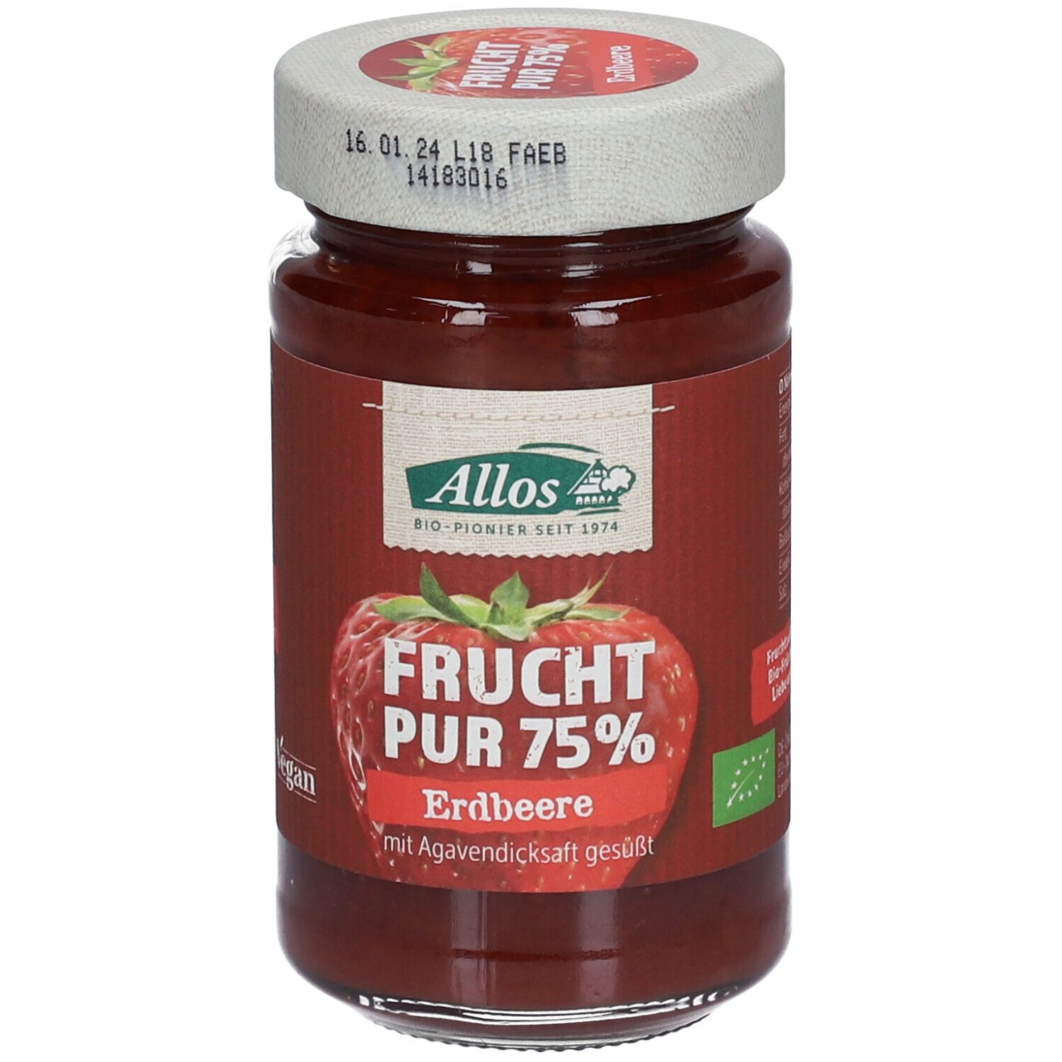 Image of Allos Bio Frucht Pur 75 % Erdbeere