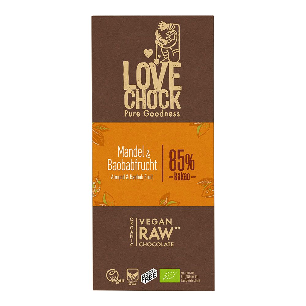 Image of LOVECHOCK Mandel & Baobabfrucht 85% Kakao