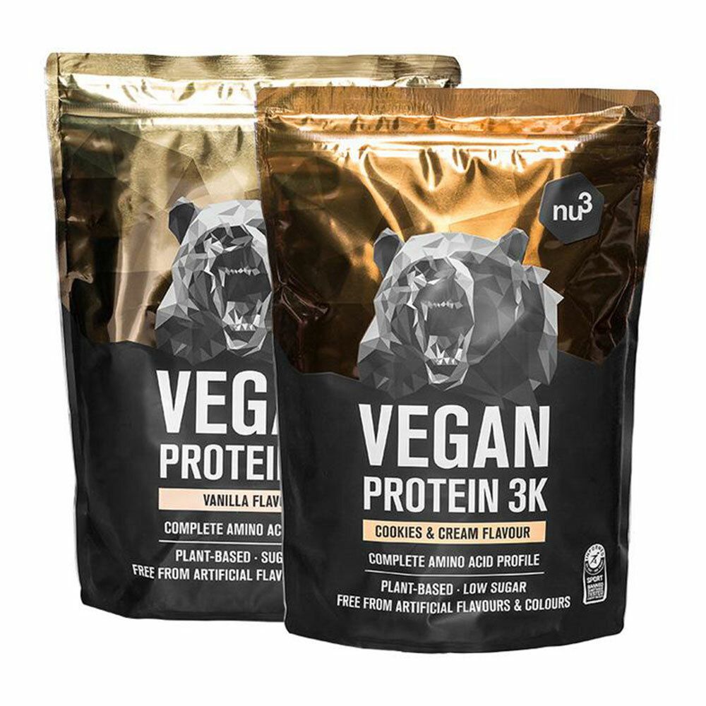 Image of nu3 Vegan Protein 3K Probierpaket, Cookies-Cream & Vanille