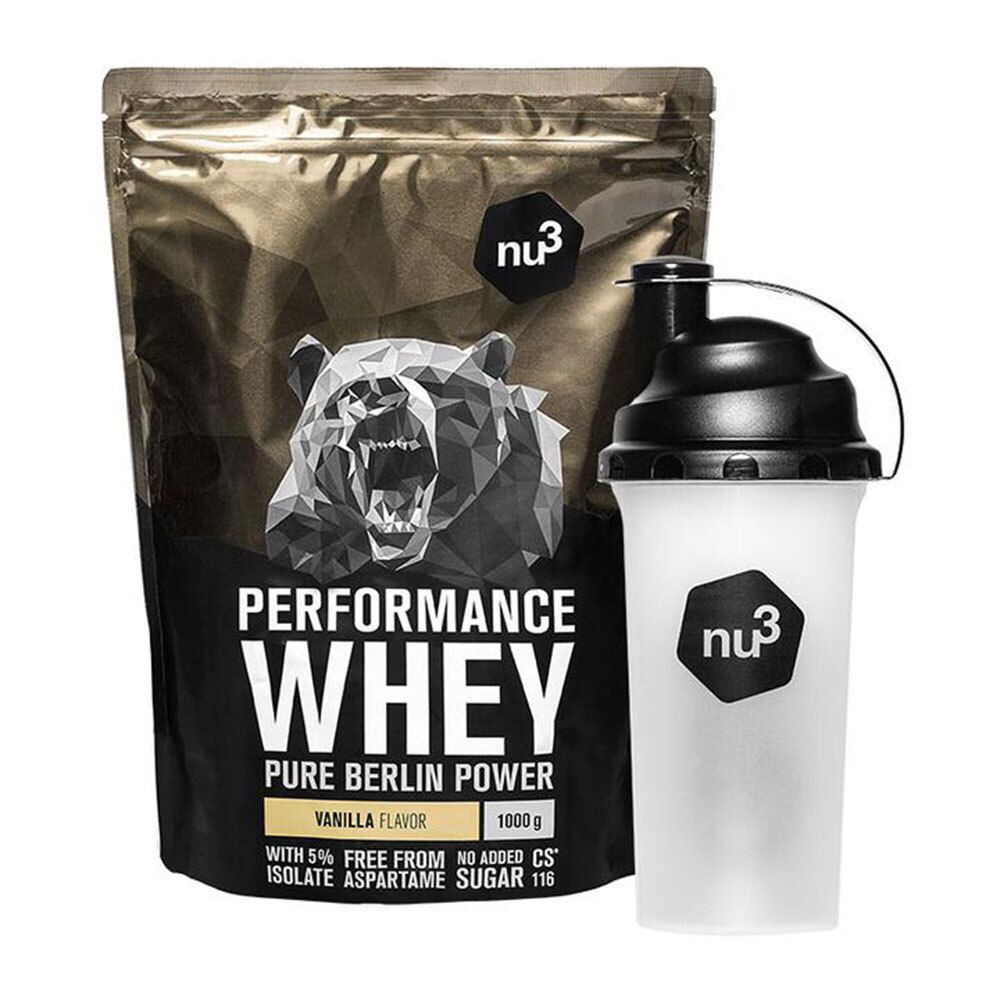 Image of nu3 Performance Whey, Vanille + nu3 Shaker