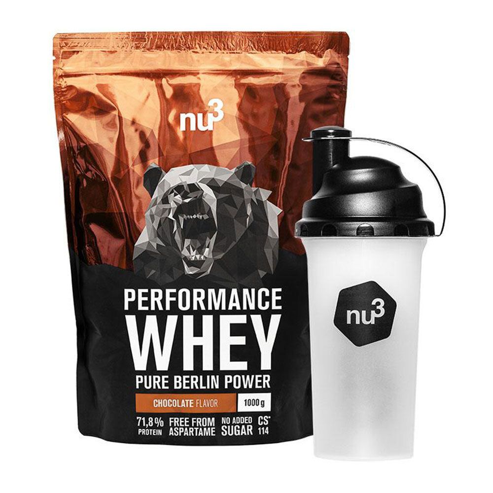 Image of nu3 Performance Whey, Schokolade + nu3 Shaker